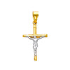 14K Two-Tone Holy Trinity Crucifix