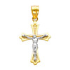 14K Two-Tone Crucifix - The Rapture