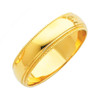 14K Milgrain Gold Classic Wedding Band - 5MM