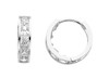 Classic CZ  Huggie White Gold Huggie Earrings