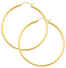 Yellow Gold Hoop Earring- 2.5 Inches