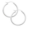 White Gold Hoop Earring -1 Inches
