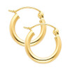 Yellow Gold Hoop Earring -0.25 Inches