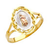 Classic "Our Lady of Guadalupe/Nuestra Señora de Guadalupe" Tri-Color Ring