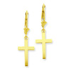 Cross Leverback Earrings