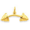 14K Gold Barbell Charm