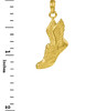 14K Polished Running Shoe Pendant Necklace