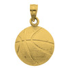 Yellow Gold  Basketball  Pendant