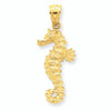 14K Gold Seahorse Charm