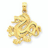 14K Gold Dragon Pendant