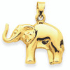 14K Gold Elephant Pendant