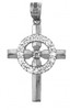 Religious Charms - The White Gold Eternity Cross Charm