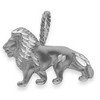 White Gold Lion Charm Pendant