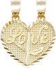 Yellow Gold "LOVE "  Breakable Heart Penant-Medium