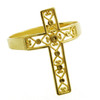 Yellow Gold Filigree Cross Ring