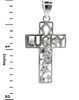 925 Sterling Silver  Lucky Charm Multicolor CZ Cross Pendant
