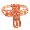 Rose Gold Crucifix Cross Ring