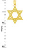 Gold Jewish Star of David Charm Pendant (S) 1-inch