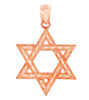 Rose Gold Jewish Star of David Charm Pendant (S) 1-inch