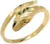 Yellow Gold Diamond Cut Cobra Ring