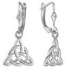 925 Sterling Silver Celtic Trinity Earrings