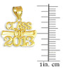 "CLASS OF 2013" Graduation Gold Charm Pendant