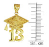 CLASS OF 2013 Graduation Gold Cap Pendant