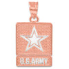 Two-tone Rose Gold US ARMY Pendant