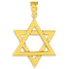 Polished Gold Star of David Pendant Necklace