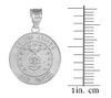 White Gold US Air Force Coin Pendant