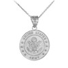 Sterling Silver US Army Coin Pendant Necklace