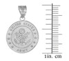 Sterling Silver US Army Coin Pendant Necklace