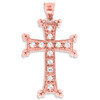 Rose Gold Armenian Cross CZ Pendant