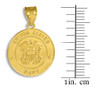 US Navy Solid Gold Coin Pendant Necklace