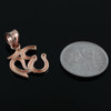 Rose Gold Om/Ohm Pendant Necklace