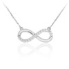 Sterling Silver Infinity Pendant CZ Necklace