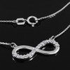 Sterling Silver Infinity Pendant CZ Necklace