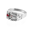 Men's Sterling Silver Red CZ Scorpion Ring