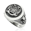 Vintage Oxidized Silver Scottish Rite Masonic Ring