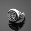 Vintage Oxidized Silver Scottish Rite Masonic Ring