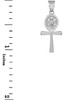 Sterling Silver Egyptian Ankh Cross Tree of Life CZ Pendant Necklace