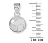 Silver Volleyball Charm Sports Pendant