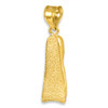 Gold Scuba Flipper 3D Charm Pendant