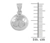 Soccer Ball White Gold Sports Charm Pendant Necklace