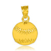 Gold Baseball/Softball Charm Sports Pendant Necklace