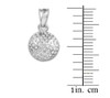 Golf Ball White Gold Charm Sports Pendant Necklace