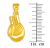 Gold Boxing Glove Charm Sports Pendant Necklace