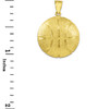 Hammered Gold Basketball Sports Pendant