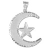 Islamic Crescent Silver Pendant