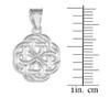 White Gold Trinity Knot Charm Pendant Necklace